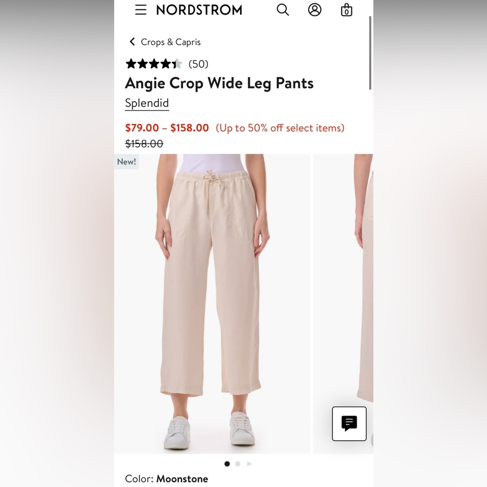Splendid Angie Crop Wide Leg Pants
